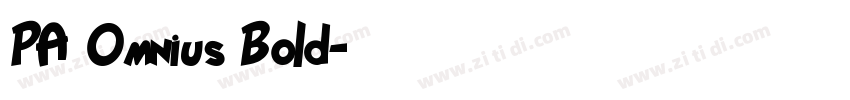 PA Omnius Bold字体转换